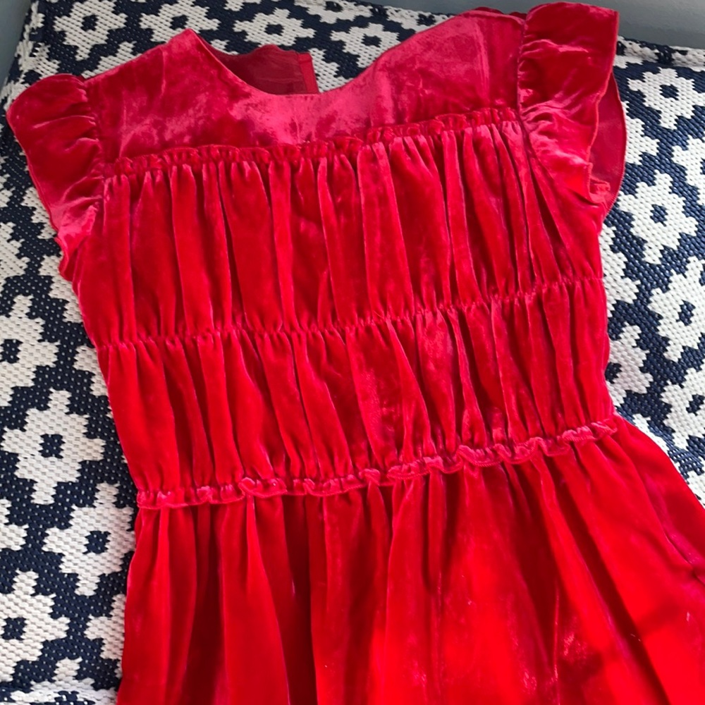 Red velvet Crewcuts dress
